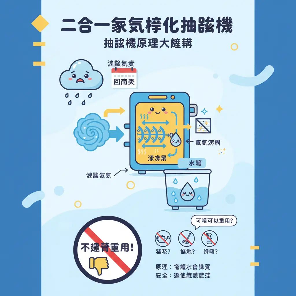 抽濕機原理 - 二合一空氣淨化抽濕機