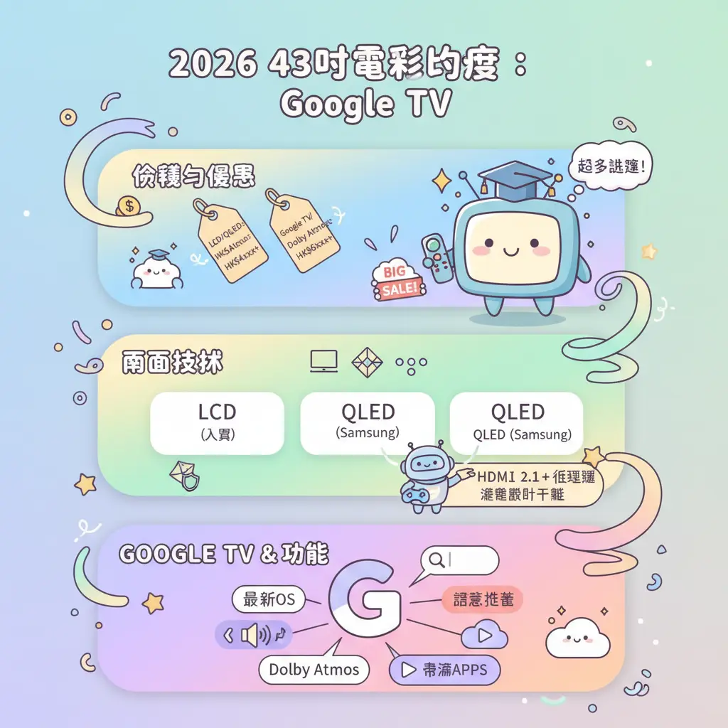 43吋電視比較 - Google TV