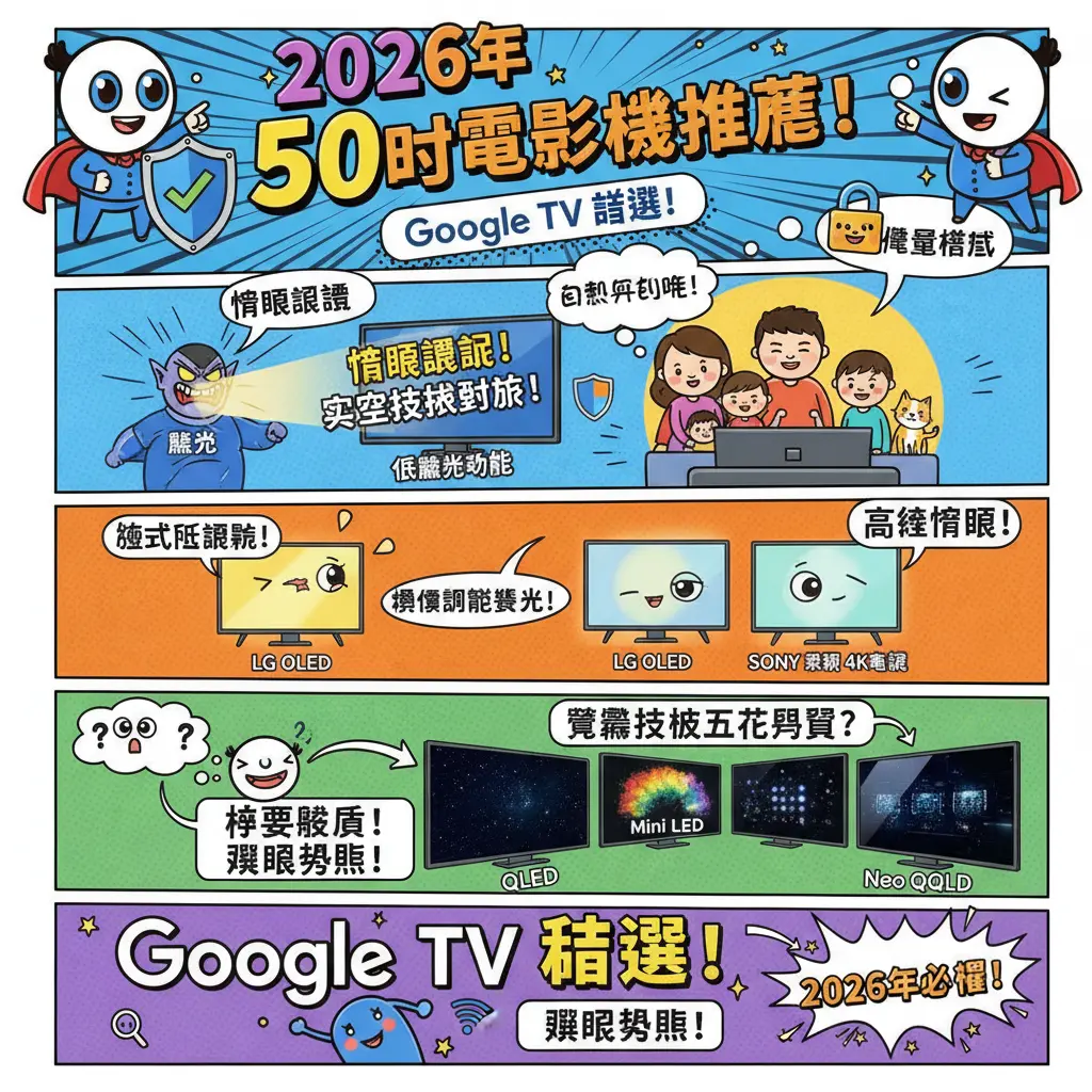 50吋電視機推薦 - Google TV