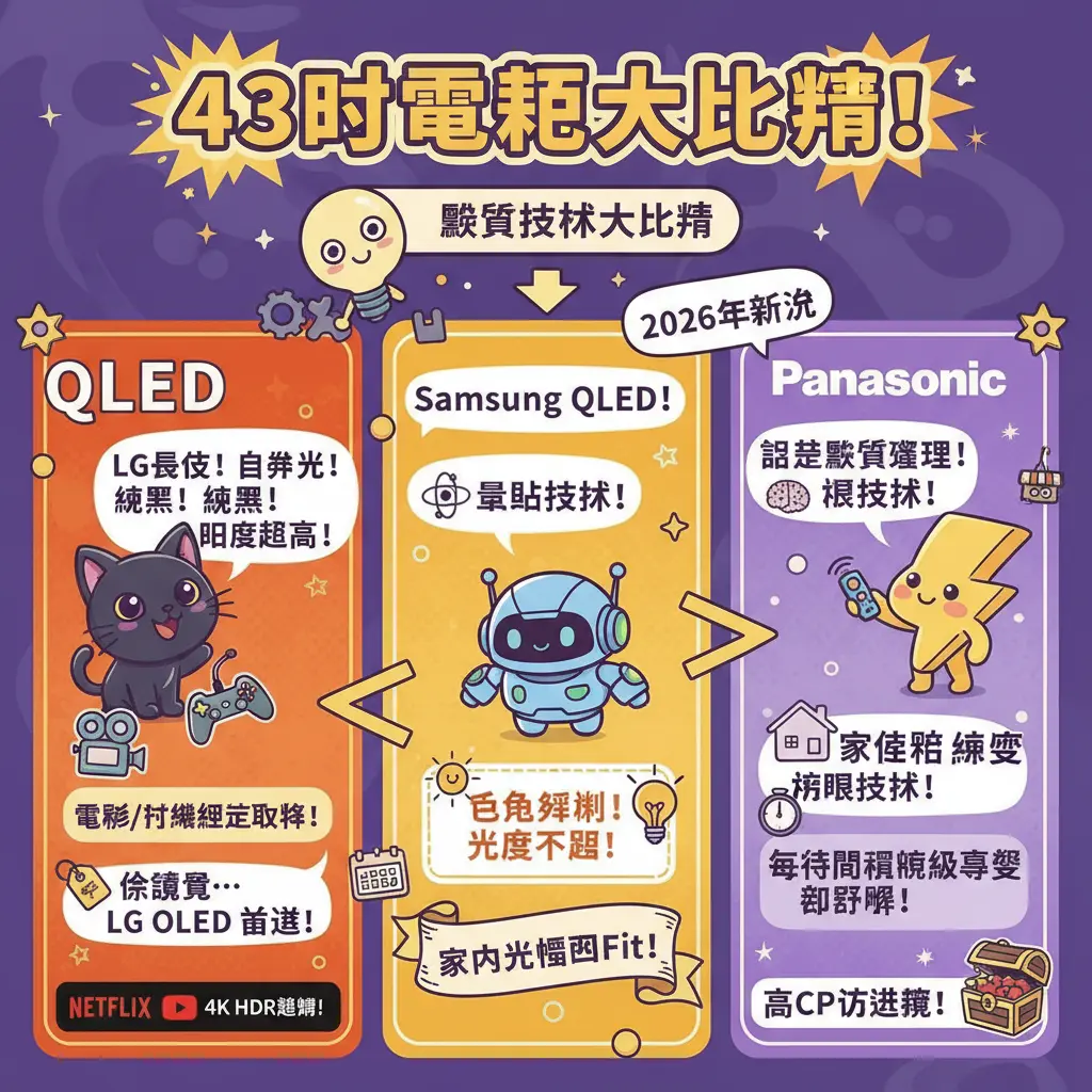43吋電視比較 - Panasonic
