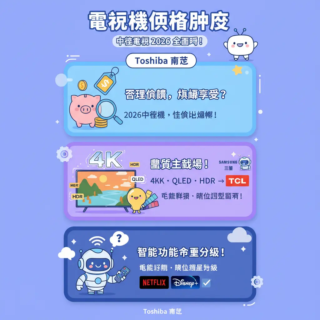 電視機價格比較 - Toshiba 東芝