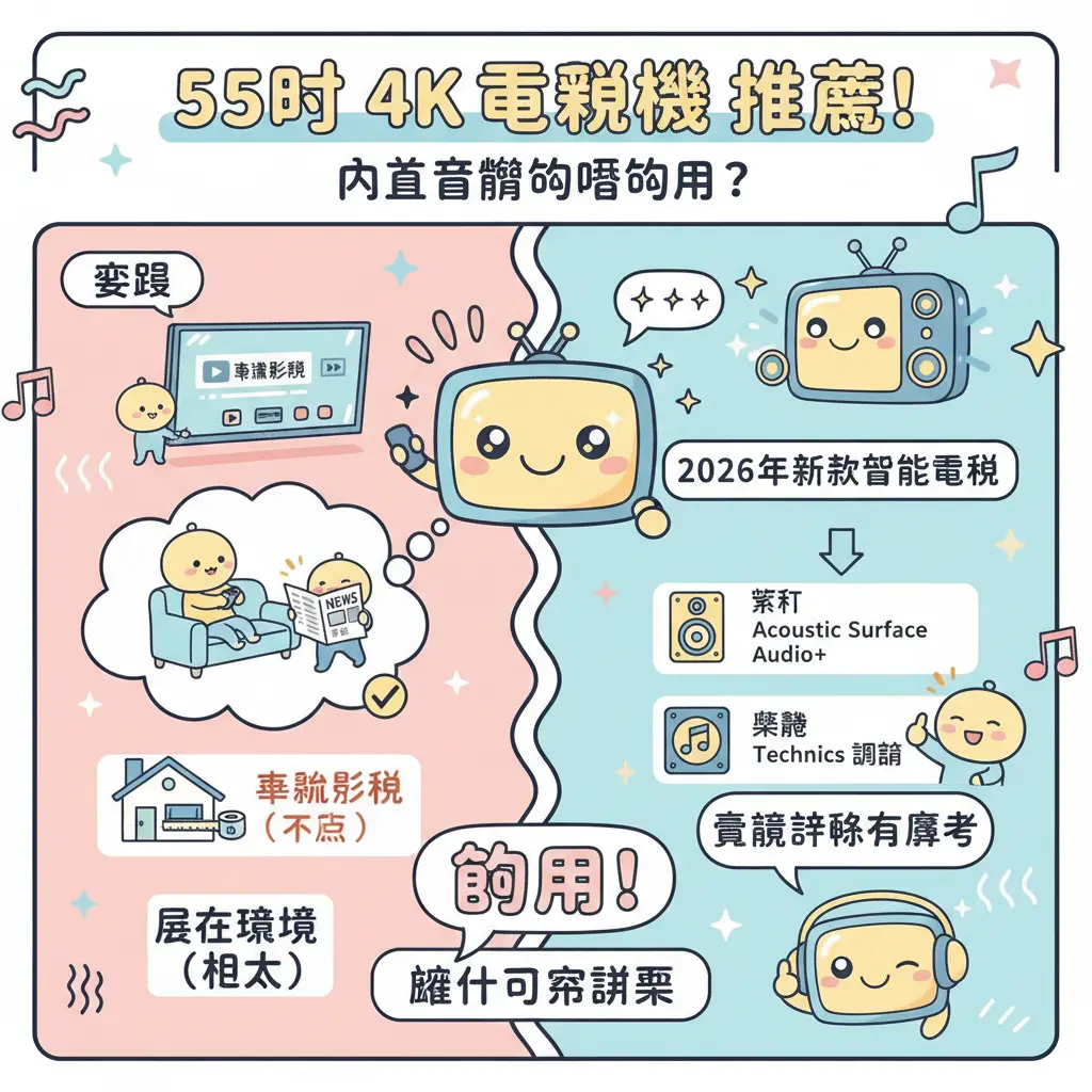 55吋電視機推薦 - 4K電視